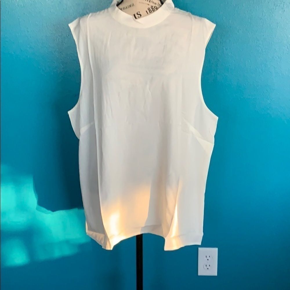 Plus size j.jill cream sleeveless blouse size 3